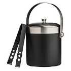 Premier Housewares Ice Bucket with Tongs - Black