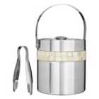 Premier Housewares Mother of Pearl Ice Bucket - Stainless Steel
