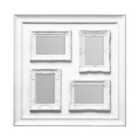 Premier Housewares Multi Photo Frame, 4 Photo in White Plastic - 4 x 6"
