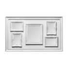 Premier Housewares Multi Photo Frame, 5 Photo White Plastic Frame - 1 Rectangular 8x10, 4 Rectangular 4x6"