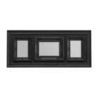 Premier Housewares Multi Frame 3 Photo Black Plastic Vintage Style Frame - 1 of 5 x 7", 2 of 4 x 6"