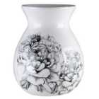 Premier Housewares Medium Bloom Vase - Dolomite White/Black
