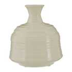 Premier Housewares Complements Ceramic Small Vase Ribbed - Cream