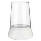 Premier Housewares Sena Hurricane Candle Holder - White Marble/Glass
