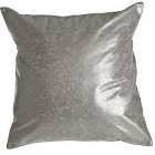 Premier Housewares Kensington Townhouse Leather Effect Cushion - Silver Crush