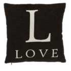 Premier Housewares 'Love' Cushion - Black