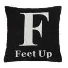 Premier Housewares 'Feet Up' Cushion - Black