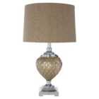 Premier Housewares Ulla Table Lamp with Mink Shade