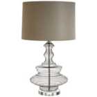 Premier Housewares Urania Table Lamp with Grey Shade
