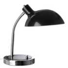Premier Housewares Flexible Desk Lamp in Metal - Black