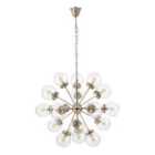 Premier Housewares Asterid Pendant Light with Clear Glass Shades