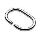 Croydex Chrome C-Ring Hooks for Shower Curtains - Pack of 12