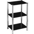 Premier Housewares 3 Tier Tall Shelf Unit - Black
