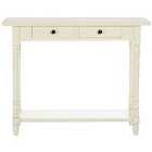 Heritage Console Table Rectangular / 2 Drawers Antique White