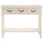 Heritage Console Table 3 Drawers White Finish