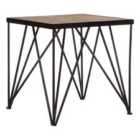 Premier Housewares New Foundry Square Side Table Fir Wood