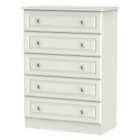 Ready Assembled Montego 5-Drawer Chest - Ash Grey