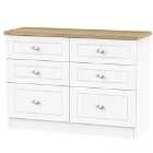 Ready Assembled Wilcox 6-Drawer Midi Chest of Drawers - Porcelain Ash