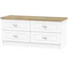 Ready Assembled Wilcox 4-Drawer Midi Chest of Drawers - Porcelain Ash