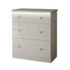 Ready Assembled Zodian Wide Chest of 3 Drawers - Grey