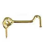 Select Hardware 50mm Gate Hooks & Eyes Brass Plated - Pack of 2
