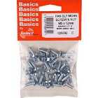 Select Hardware Slotted Pan Head Screws & Nuts Bright Zinc Plated M5X12 (20 Pack)