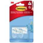 3M Command Small Clear Hooks - 2 Pack