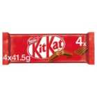 Kit Kat 4 Finger Milk Chocolate Bar Multipack 4 Pack 166g
