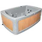 RotoSpa DuoSpa Compact S080 Hot Tub - Light Grey/Teak