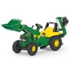 John Deere Kids Tractor with Front Loader and Rear Excavator