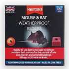 Rentokil Rat & Mouse Weatherproof Block x5