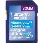 Integral 32GB UltimaPro X2 SD Card SDHC UHS-II U3 V90 - 280MB/s