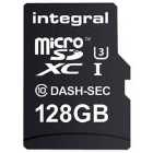 Integral 128GB Dash Cam microSD Card (SDXC) Class 10 UHS-I U3 + Adaptor
