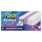 Flash Power Mop Multi-Surface Absorbing Pad Refills 8 per pack