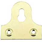 Select Hardware Glass Plates Electro Brass Slotted 30mm - 4 Pack