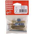 Select Hardware Bunk Bed Bolts inc. Allen Key Electro Brass M6X50mm (4+4 Pack)