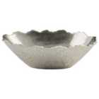 Premier Housewares Albero Large Bowl - Silver Finish Aluminium