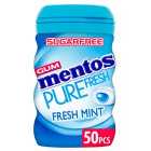 Mentos Pure Fresh Freshmint Sugar Free Chewing Gum Bottle 50 per pack