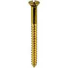 Select Hardware Slotted Countersunk Woodscrews Brass 3/4"X No6 (10 Pack)