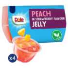 Dole Peach In Strawberry Jelly Fruits Snacks 4 x 113g