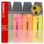 STABILO BOSS ORIGINAL Highlighter wallet of 4 assorted colours 4 per pack