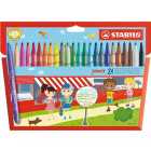 STABILO Power colouring pens wallet of 24 assorted colours 24 per pack
