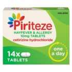 Piriteze Hayfever & Allergy Relief Antihistamine Cetirizine 14 per pack