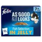 Felix As Good As it Looks Senior 7+ Fish in Jelly Wet Cat Food 12 x 100g