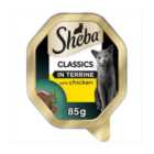 Sheba Classics Wet Cat Food Tray with Chicken in Terrine 85g