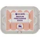 Ocado Medium Free Range Eggs 6 per pack