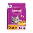 WHISKAS 1+ Cat Complete Dry with Chicken 1.9kg