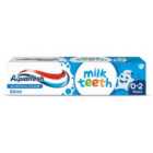 Aquafresh Milk Teeth Kids Toothpaste Babies & Toddlers Age 0-2 50ml