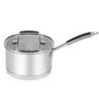 Robert Dyas Stainless Steel Saucepan with Lid - 16cm