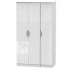 Chelsea Ready assembled Contemporary Gloss white Tall Triple Wardrobe (H)1970mm (W)1110mm (D)530mm